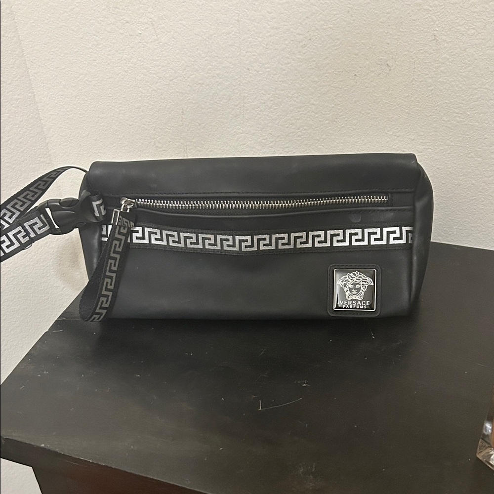 Versace Black and Silver toiletry Bag